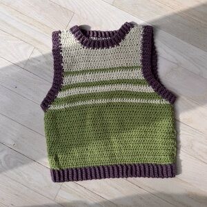 Handmade crochet sweater vest / tank